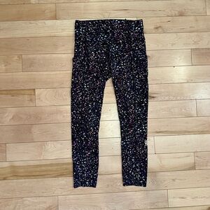 Rainbow dot lululemon leggings.